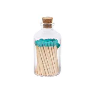 Colorful Apothecary Glass Jar of Matches (7 Color Options): Red