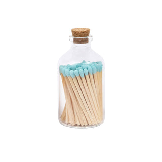 Colorful Apothecary Glass Jar of Matches (7 Color Options): Red