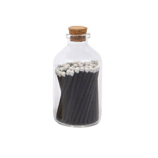 Colorful Apothecary Glass Jar of Matches (7 Color Options): Teal