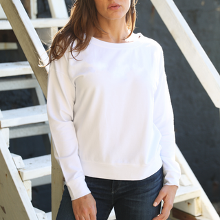 SERENE SWEATSHIRT - Simple Laguna (WOMEN'S TOP) - WHITE