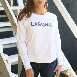 SERENE SWEATSHIRT - Simple Laguna (WOMEN'S TOP) - LAGUNA WHITE