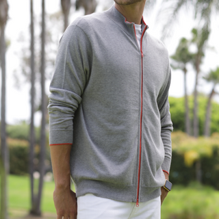 CHRIS CASHMERE ZIPPER SWEATER - Simple Laguna (MEN'S SWEATER)