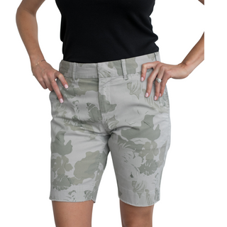 MONACO PRINTED SHORTS - Simple Laguna (WOMEN'S SHORTS) - MONACO LT.GREY - front - gray