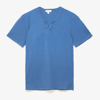 MEN'S SHORT SLEEVE NOTCH - Simple Laguna (MEN'S T-SHIRT) - LAGUNA BLUE