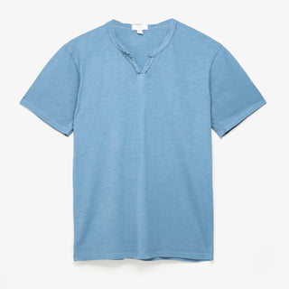 MEN'S SHORT SLEEVE NOTCH - Simple Laguna (MEN'S T-SHIRT) - FRENCH BLUE