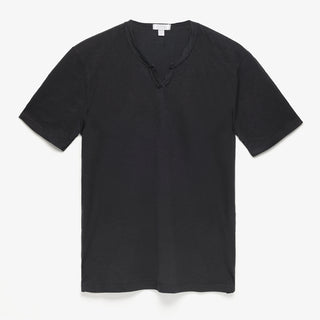 MEN'S SHORT SLEEVE NOTCH - Simple Laguna (MEN'S T-SHIRT) - BLACK