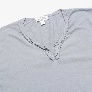 MEN'S LONG SLEEVE NOTCH - Simple Laguna (MEN'S T-SHIRT) - STEEL - focused