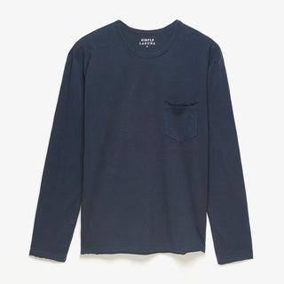 CARMEL L/S CREW TEE MS-O2 - Simple Laguna (MEN'S SHIRT) - navy - front