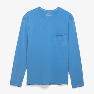 CARMEL L/S CREW TEE MS-O2 - Simple Laguna (MEN'S SHIRT) - cloud - front